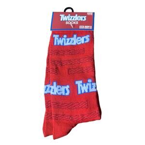 Twizzlers red licorice mens novelty crew socks